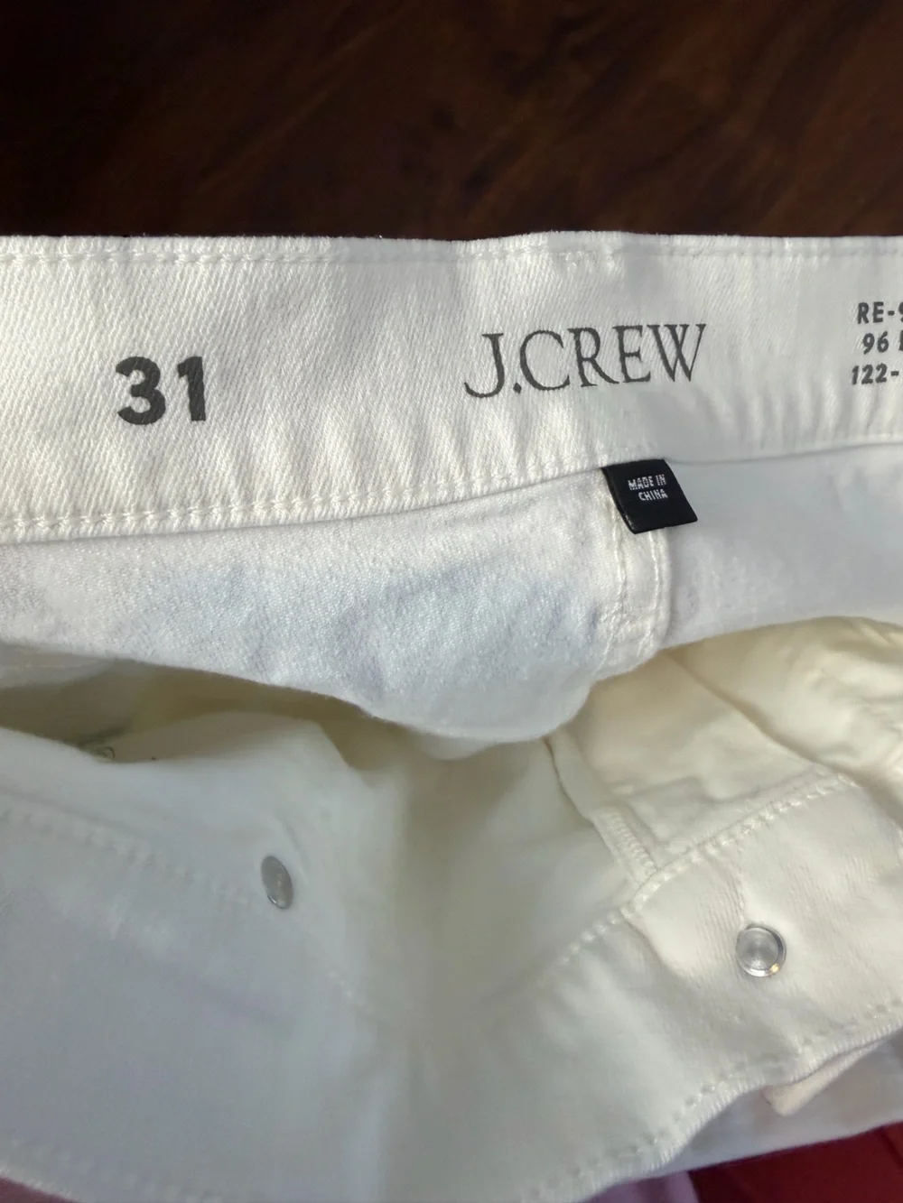 J.Crew White Wide Leg 96 Denim Trouser Jeans